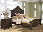 North Shore Dark Brown Wood King Poster Bed (Oversized)