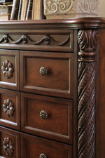 North Shore Dark Brown Wood 5-Drawer Chest