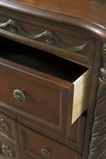 North Shore Dark Brown Wood 5-Drawer Chest