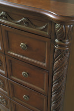 North Shore Dark Brown Wood 5-Drawer Chest