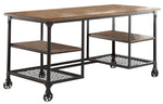 Millwood Distressed Ash Wood/Metal Writing Desk