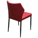 Milo 4 Red Diamond Tufted Leatherette Side Chairs