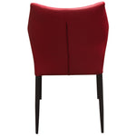 Milo 4 Red Diamond Tufted Leatherette Side Chairs