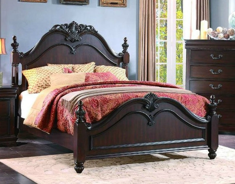 Mont Belvieu Dark Cherry Queen Bed