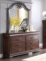 Mont Belvieu Dark Cherry Wood Frame Dresser Mirror