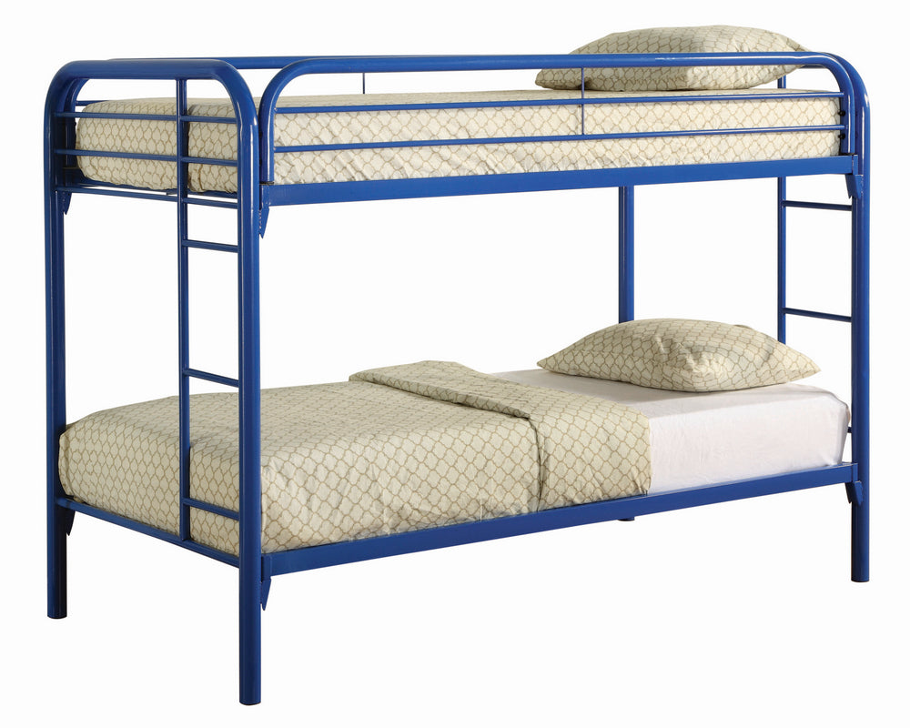 Morgan Blue Metal Twin/Twin Bunk Bed