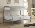 Morgan Silver Metal Twin/Full Bunk Bed