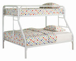 Morgan White Metal Twin/Full Bunk Bed