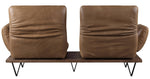 Narech Nutmeg Top Grain Leather Sofa with Swivel Seats