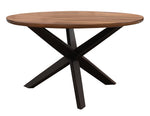 Nelina Natural & Espresso Wood Round Dining Table