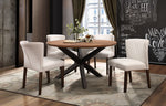 Nelina Natural & Espresso Wood Round Dining Table