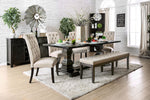 Nerissa Antique Black Solid Wood Dining Table