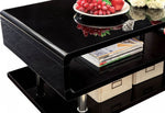 Ninove Black Lacquer Wood Coffee Table