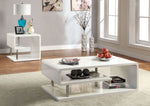 Ninove I White Lacquer Wood Coffee Table