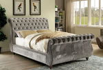 Noella Glam Gray Flannelette King Bed