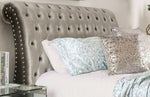 Noella Glam Gray Flannelette Queen Bed