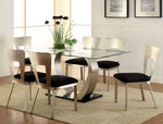 Nova Contemporary 2 Silver & Black Side Chairs