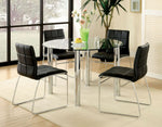 Oahu 2 Black Leatherette/Metal Side Chairs