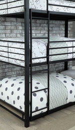 Olga I Sand Black Metal Twin Triple Decker Bed