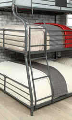 Olga III Black 3-Tiered Bunk Bed (Oversized)