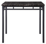 Olney 5-Pc Black Faux Marble Counter Height Table Set