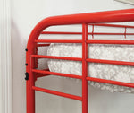 Opal Red Metal Twin over Full Bunk Bed