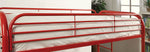 Opal Red Metal Twin over Twin Bunk Bed