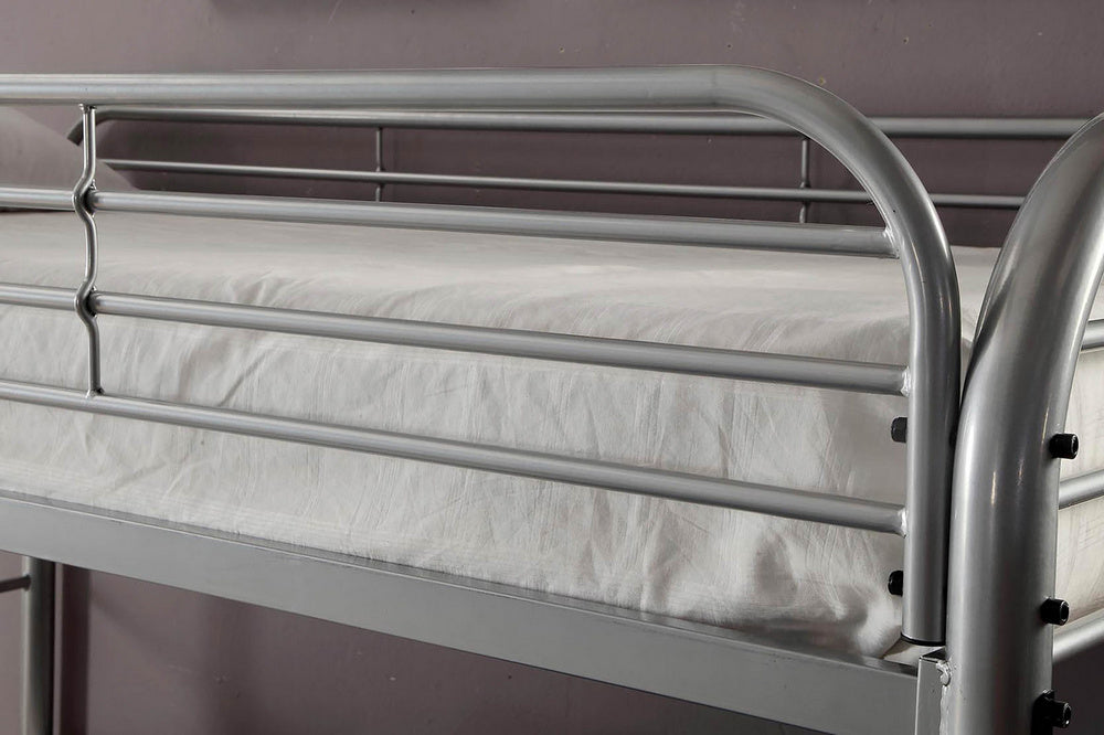 Opal Silver Metal Twin over Full Bunk Bed