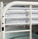 Opal White Metal Twin over Twin Bunk Bed