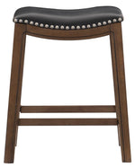 Ordway Black PU Leather/Wood Counter Height Stool