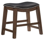 Ordway Black PU Leather/Wood Stool