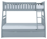 Orion Gray Wood Twin over Full Bunk Bed with Trundle