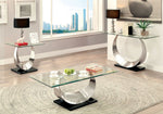 Orla II Silver Metal/Glass Coffee Table