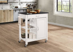 Ottawa Black & White Wood Kitchen Cart