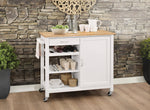 Ottawa Natural & White Wood Kitchen Cart