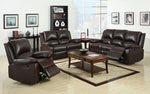 Oxford Rustic Dark Brown Manual Recliner Sofa