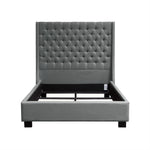 Park Avenue Grey Linen Tufted King Bed (Oversized)