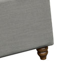 Park Avenue Grey Linen Tufted Lift-Top Storage Bench