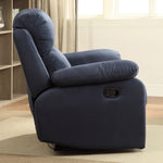 Parklon Blue Microfiber Manual Recliner