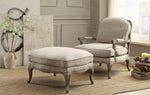 Parlier Natural Fabric Ottoman