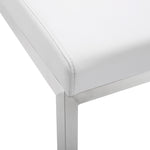 Parma 2 White Vegan Leather/Steel Counter Stools
