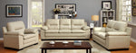 Parma Ivory Leatherette Loveseat