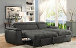 Patty Graphite RAF Sectional with Sleeper