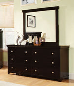 Pebble Espresso Wood 6-Drawer Dresser