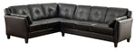 Peever Black Leatherette Sectional Sofa