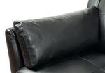 Peever Black Leatherette Sectional Sofa