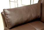 Peever Brown Leatherette Sectional Sofa