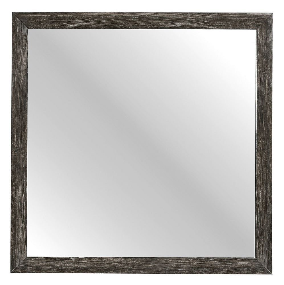 Edina Dark Gray Wood Frame Dresser Mirror