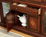 Petersburg Cherry Hutch & Buffet w/Touch Light