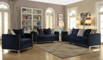 Phaedra Blue Fabric Chair with 2 Pillows